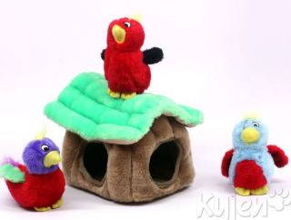 Kyjen Plush Puzzle Dog Toy Hide Squirrel Bee or BIRD2 Sizes Squeaky Squeaker