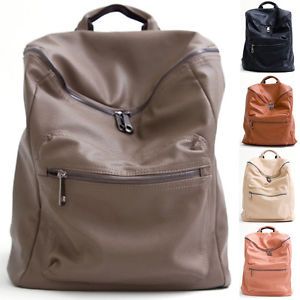 Hi Korean Fashion Faux Leather Backpacks Womens School Bags Purses Large Vintage