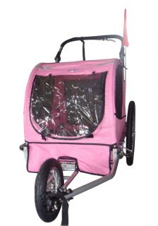 Pink Pet Bike Trailer Dog Stroller Cat Carrier Bicycle