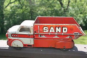 Vintage Marx Tin Metal Toy Dump Truck Sand and Gravel