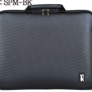 16" Laptop Bag Anti Shock Sleeve Case Embossed Black Leather Pattern Strap Pouch