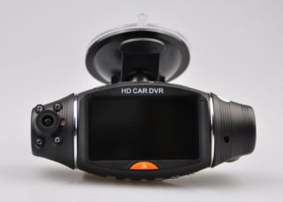 Dual Lens Car DVR 2 7" LCD Camera Recorder Video Dashboard Vehicle GPS Logger