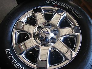 4 2013 18" Ford F 150 Alloy Chrome Wheels Rims with Michelin Tires