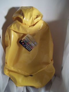Happy Companion Yellow Dog Raincoat Jacket Pet Apparel Clothes Size Medium