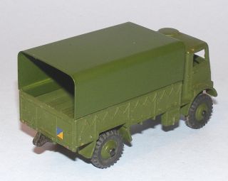 Dinky Toys 623 Bedford Army Covered Wagon Blue Yellow Insignia EXC Unboxed