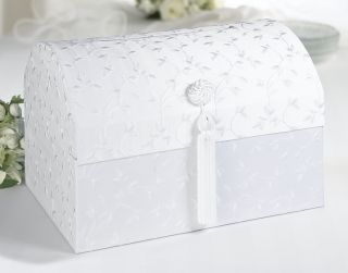 Satin Wedding Reception Gift Card Holder White or Ivory