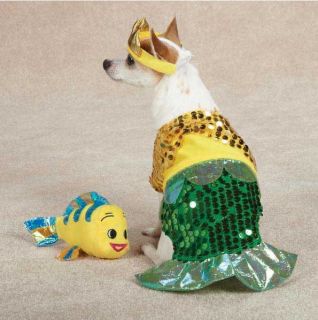 Casual Canine Lil' Furrmaid Mermaid Dog Halloween Costume XS XL Green Pet