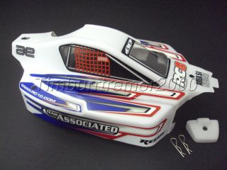Team Associated RC8 Painted Body White w Decals