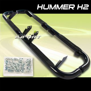 2003 2008 Hummer H2 Black Side Step Nerf Bar Running Board Set Pair New LH RH