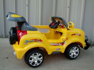 Yellow Kids Ride on Power Jeep Wheels Car RC Remote Control Kids Ride on Car SUV
