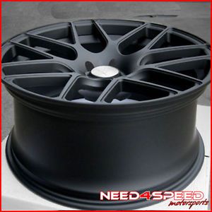 20" Ford Mustang GT Rennen RS7 Black Concave Staggered Wheels Rims