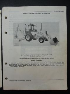 John Deere 410B Backhoe Loader Parts Manual Book Catalog PC1843