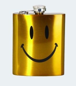 Smiley Face Hip Flask Happy Smile