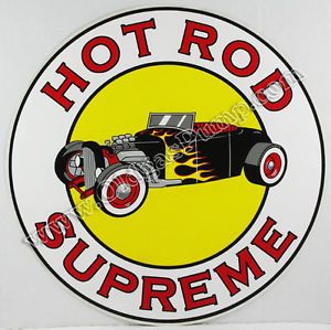 Hot Rod Supreme Gasoline 12" Vinyl Gas Oil Pump Decal DC 305