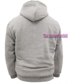 New Mens Zip Faux Fur Hoodie Hooded Plain Hood Sweatshirt Jacket Size s XXL