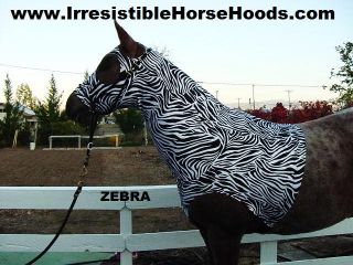 Medium Zebra Horse Hood Costume Lycra Sleazy Slinky with Tail Bag M