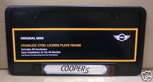 Mini Cooper s License Plate Frame Matte Black New