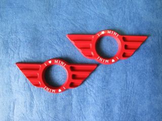 Mini Cooper JCW Red Door Lock Pins Badge R50 R51 R52 R53 R55 R56 L Love Mini