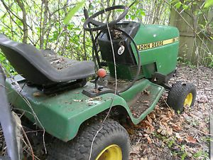 John Deere 160 Lawn Tractor w Double Bagger Parts Kawasaki FB460VTURNS by Hand