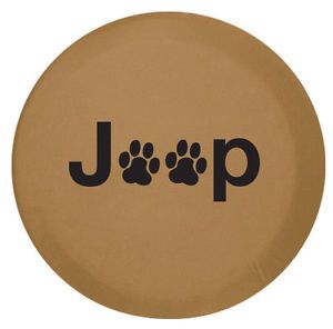 Jeep Spare Tire Cover Paw Print 33 inch Spice