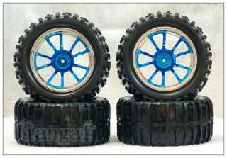 4X RC 1 10 Monster Bigfoot Car Truck Wheel Rubber Tyre Tire 2W3ER