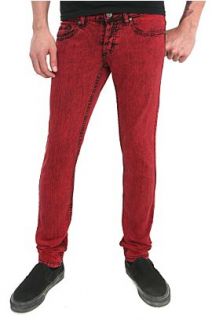 Social Collision Cherry Red Double Dye Rude Fit Jeans
