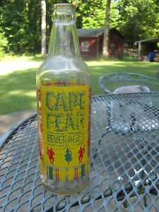 RARE Cape Fear Beverages ACL Soda Bottle Wilmington Area N C Look Scotsman