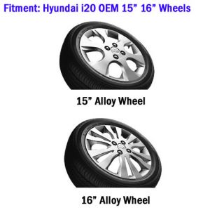 2008 2009 2010 2011 Hyundai i20 15 inch 16 inch Alloy Wheel Hub Caps 4pc Set