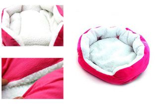 Pink Indoor Soft Warm Pet Puppy Dog Bed House Pet Nest Large Size 63x54cm