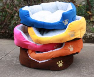 Warm Large Medium Small Soft Pet Dog Cat Indoor House Bed with Plush Mat Pad