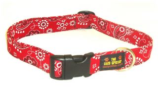 Red Bandana Country Scarf Custom Paisley Dog Collar