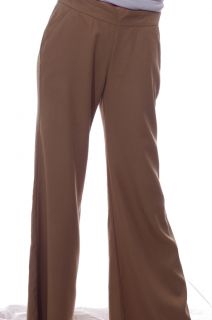 Womens Old Navy Tencel Khaki Light Brown Chinos Wide Leg Pants Size 4 New