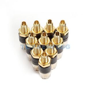 10x Copper Binding Post Banana Plug for Speaker Amplifier Terminal 4mm Jack TN2F