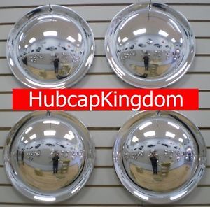 15" Full Moon Chrome Hubcaps Wheelcover Set