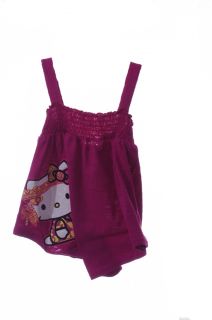 Girls Hello Kitty Pink Glitter Tank Top Sleeveless Shirt Size Small 4 5 New