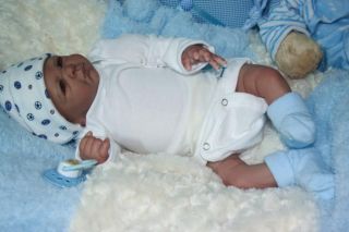 Reborn Baby Boy Preemie Twin Biracial Ethnic AA MI BEBE Nursery LP