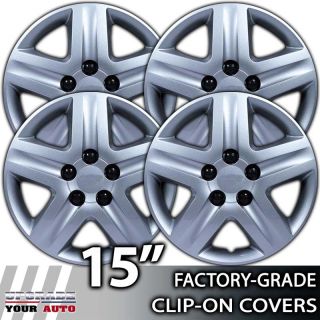 2006 2008 Chevy Impala 15" Silver Clip on Hubcap Covers