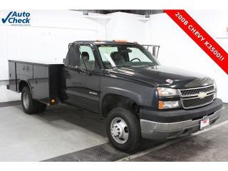 Used 05 Chevy K3500HD Regular Cab 4x4 Utility Bed 6 0L V8 Work Truck Low Miles