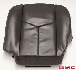 03 07 GMC Sierra 1500HD 2500HD 3500 WT Driver Bottom Vinyl Seat Cover Dark Gray