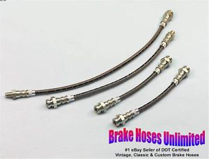 Stainless Brake Hose Set Willys MB Ford GPW Military Jeep 1942 1943 1944 1945