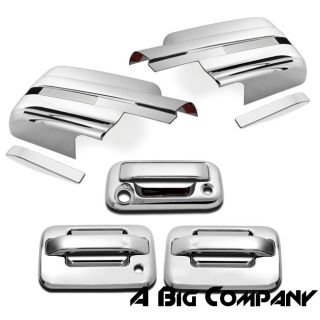 09 12 Ford F150 Door Handle Mirror Covers Tailgate w KH Backup Camera Hole Set