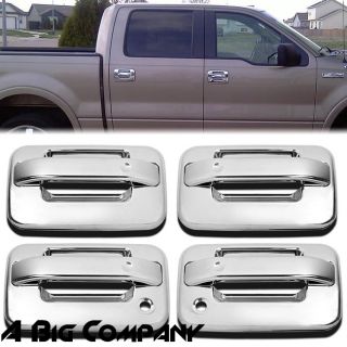 04 11 12 Ford F150 Crew Cab Mirror Chrome Side 4 Door Handle Covers Lid Accent