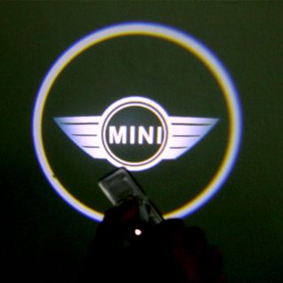 Mini Cooper Logo Car Interior LED Laser Projector Shadow Lamp Lights Door X2