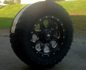 5 18" Fuel Boost Black Wheels Jeep Wrangler JK 33" Toyo MT Tires Package