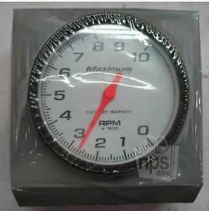 Stewart Warner Maximum Performance RPM Gauge 5in 10 000RPM Tachometer New