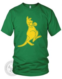 Boxing Kangaroo Australia Flag American Apparel T Shirt