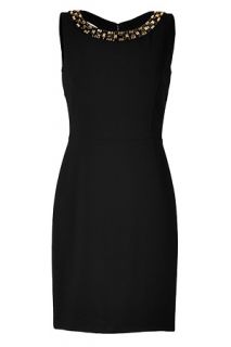 Black Beaded Collar Dress von DKNY  Luxuriöse Designermode online