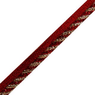 Red Bridal Piping Ribbon Trim Indian Handmade Designer Border Sewing Lace 9 Yd