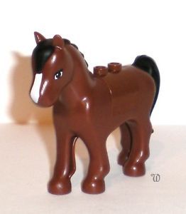 Lego Friends Minifigure Animal Reddish Brown Pony w Black Mane Horse New