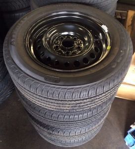 15" Honda Civic 2013 OE Black Steel Wheels 4 Rims Firestone Tires